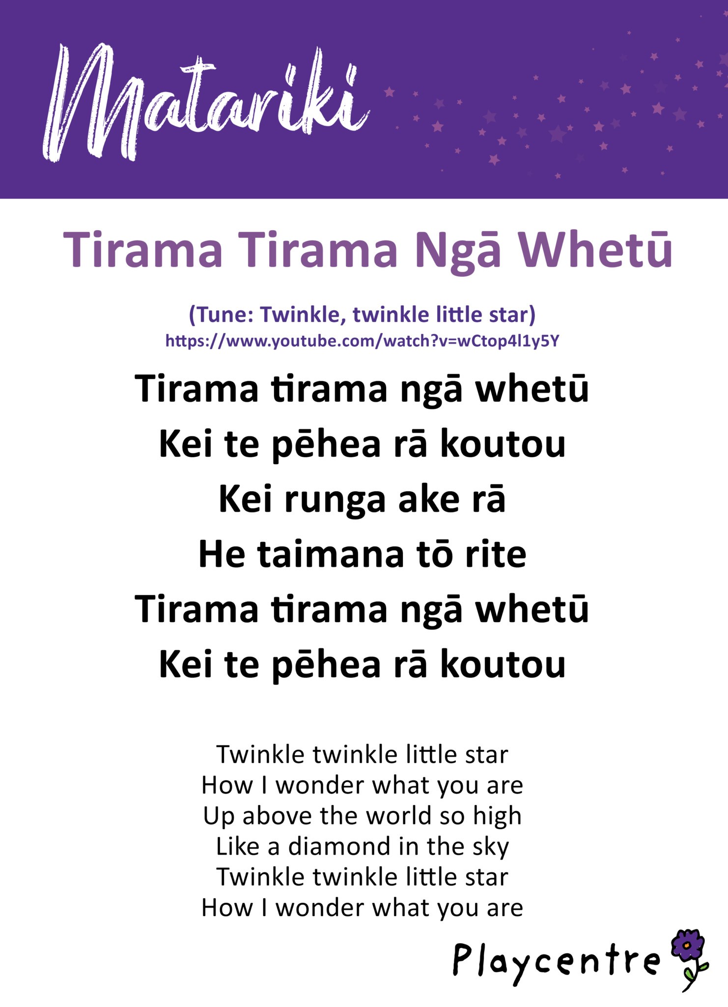 Tirama Tirama Matariki Lyrics